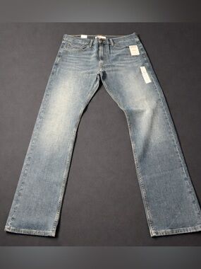 Levi Strauss Signature Straight Jeans 36x32 Flex Medium Wash NWT